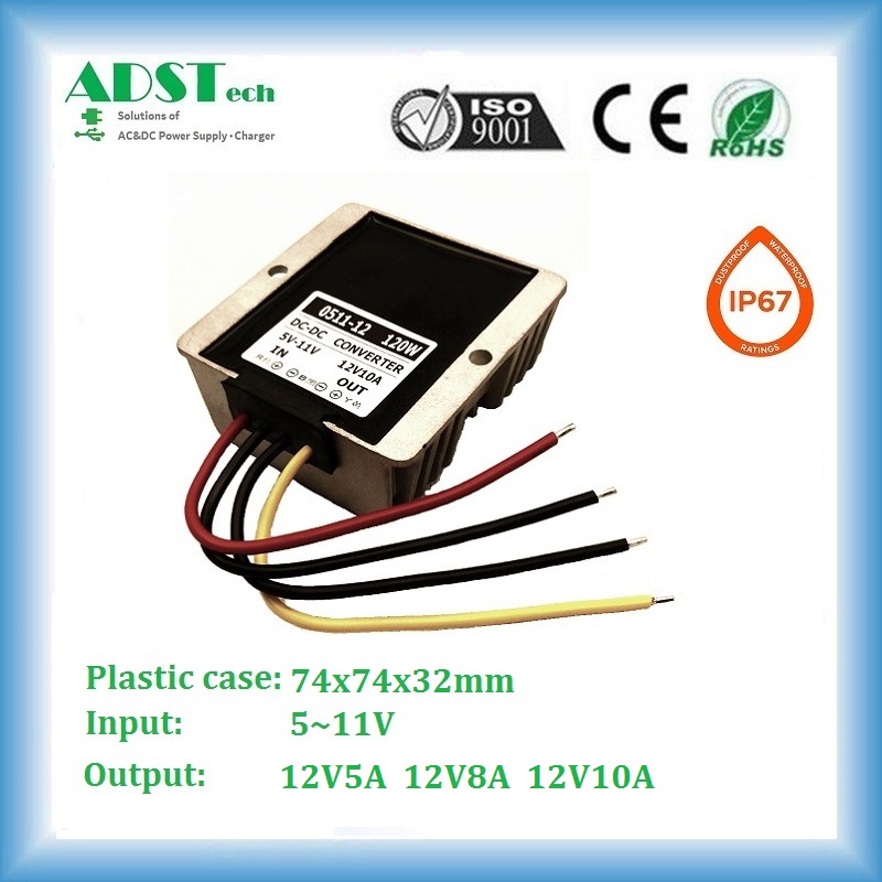 5~11V to 12V 2A~10A series boost DC Converter