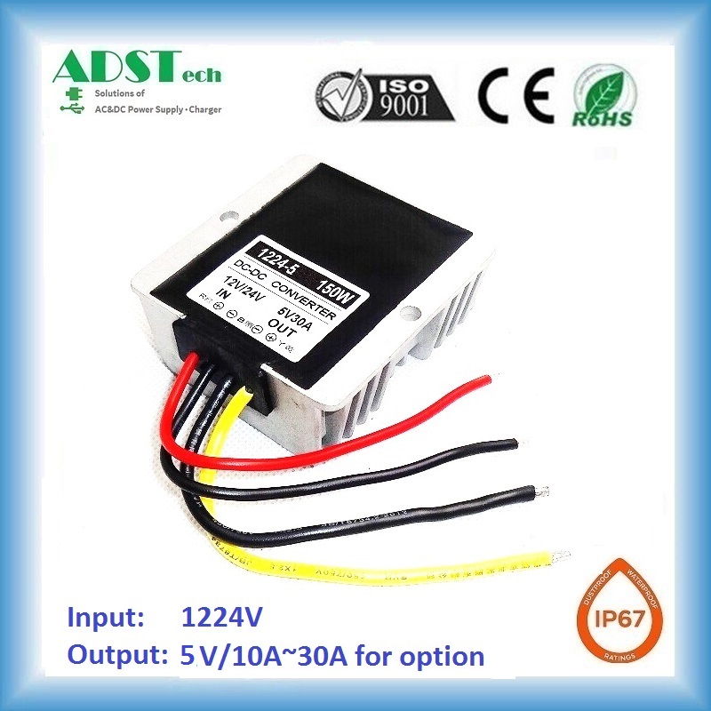 1224V to 5V 2A~30A series LED LCD module forklift dc power supply converter