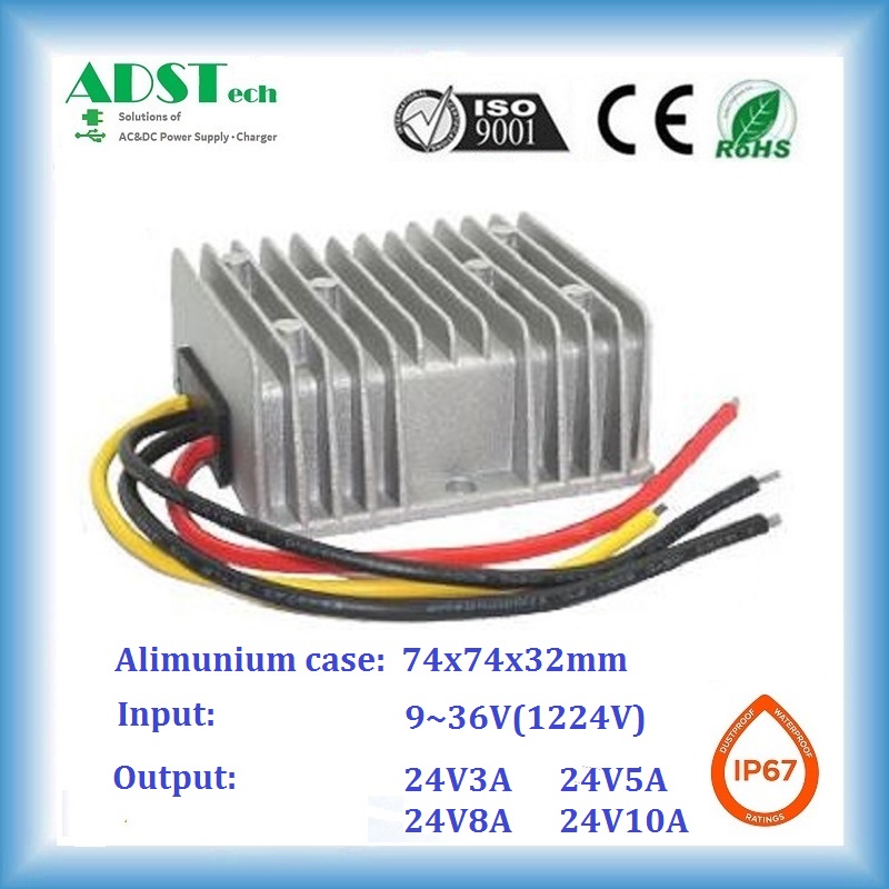 9~36V to 24V 3A~25A series boost-buck DC Converter stabilizer